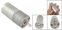 25mm 12V 10RPM Geared DC Motor - Thumbnail