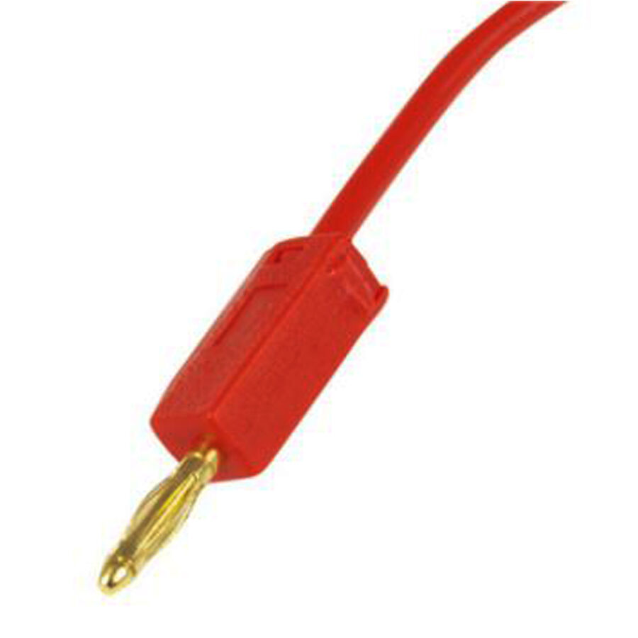 2mm Korumalı Banana Kablo 50cm - Kırmızı