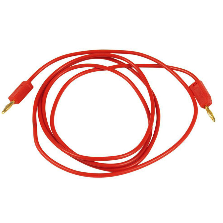 2mm Korumalı Banana Kablo 50cm - Kırmızı