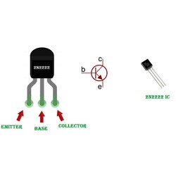 2N2222 Transistör BJT TO-92 - NPN 6V 0.8A - Thumbnail