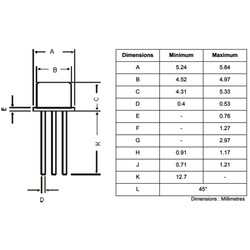 2N2646 Transistor UJT TO-18 - Thumbnail