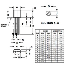 2N4401BU 600mA 40V NPN Transistor TO92 - Thumbnail
