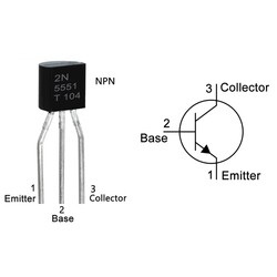 2N5551 Transistor BJT NPN TO-92 - Thumbnail
