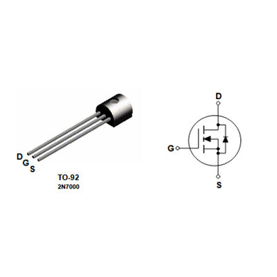2N7000 60V 200mA N-Channel General Purpose Switching Mosfet TO-92 in Bangladesh 2N7000 60V 200mA N-Channel General Purpose Switching Mosfet TO-92 in Bangladesh