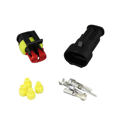 Elecapital - 2 Pin Düz Su Geçirmez Konnektör Takım