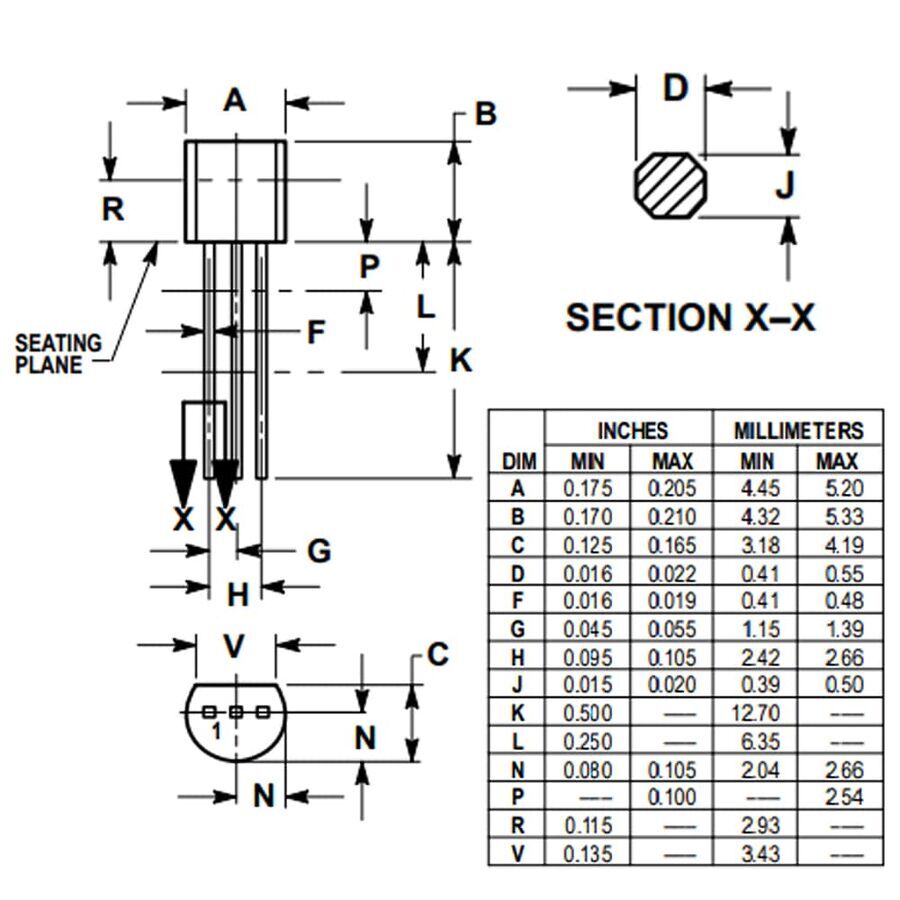 2SA1020-Y 2A 50V PNP Transistor TO92
