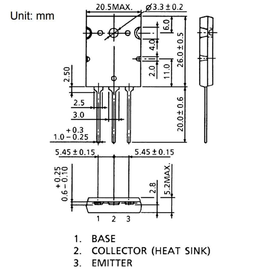 2SA1943 230V 15A PNP Power Transistor