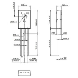 2SB772L 3A 40V PNP THT Transistor TO126 - Thumbnail