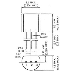 2SC1845 Tht Transistör To-92 NPN 50mA 120V - Thumbnail