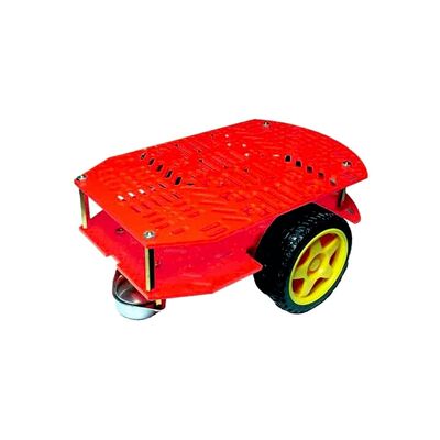 China - 2WD Mobil Robot Platformu Kırmızı