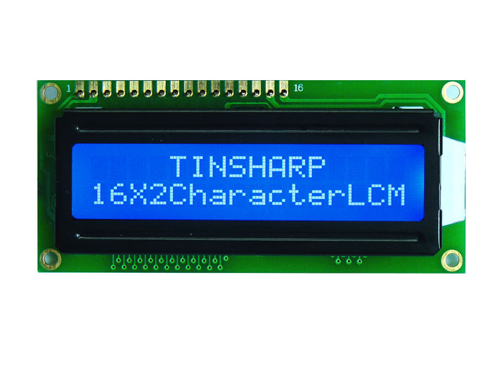 2x16 Character LCD Display Bottom Left Blue