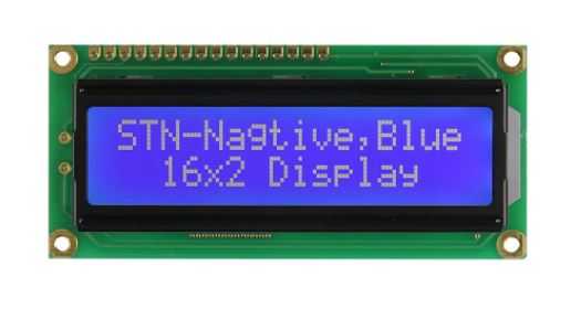 2x16 Character LCD Display Top Left Blue - PCM1602K-NS (W) -BBW-C-01