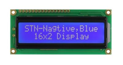XIAMEN PRECISE - 2x16 Character LCD Display Top Left Blue - PCM1602K-NS (W) -BBW-C-01