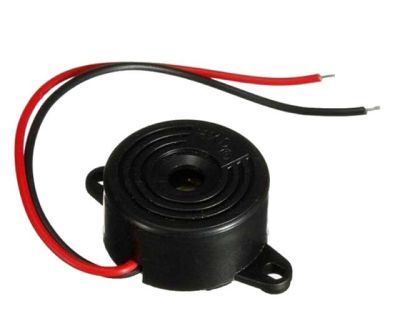 China - 3-24V Devreli 40mm Kulaklı Buzzer - Siyah