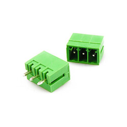 3 Pin 3.81mm 180° Erkek Geçmeli Yeşil Klemens