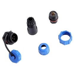 3 Pin IP68 12mm Su Geçirmez Konnektör Takım - Thumbnail
