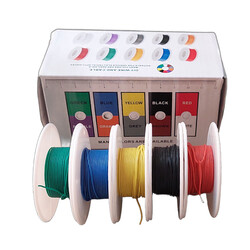 30AWG 5x10 Metre Çok Telli Silikon Montaj Kablo Seti - Thumbnail