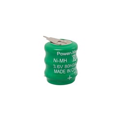 3.6V Ni-Mh 80 Mah 2 Pin Buton Pil