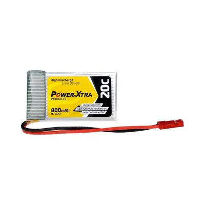 Power-Xtra - 3.7V 1S 800mAh 1cell Li-Polymer Pil 80C - PX800XL1S