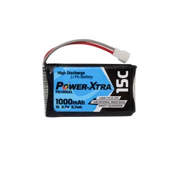 3.7V 1S1P 1000 mAh (15C) Li-Polymer Pil - Soketli