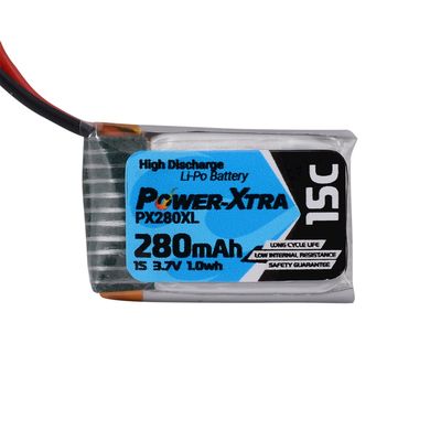 Power-Xtra - 3.7V 1S1P 280 mAh (15C) Li-Polymer Pil - Soketli