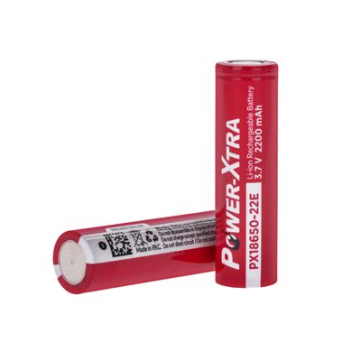 Power-Xtra - 3.7V 2200 mAh 18650 Li-ion Şarjlı Pil Başsız
