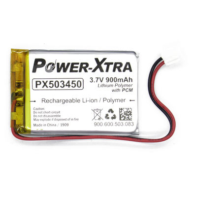 Power-Xtra - 3.7V 900 mAh Li-Polymer Pil - Soketli