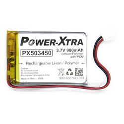 3.7V 900 mAh Li-Polymer Pil - Soketli - Thumbnail