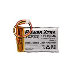 3.7V 900 mAh Li-Polymer Pil - Soketli