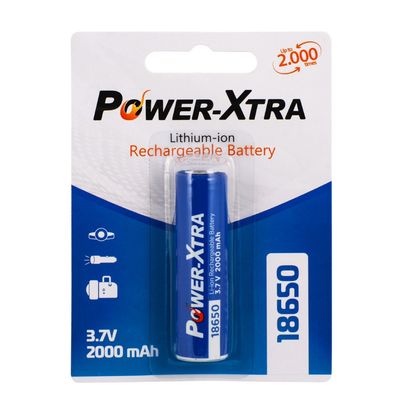 Power-Xtra - 3.7V Li-ion 2000 Mah Şarjlı Pil - Tekli Blister