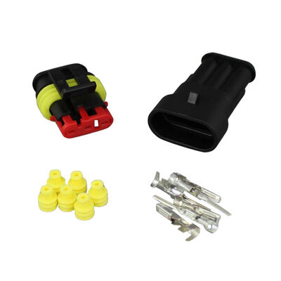 Venstpow - 3 Pin Düz Su Geçirmez Konnektör Takım