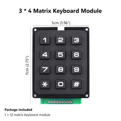 3x4 Telefon Stili Matrix Keypad - Thumbnail