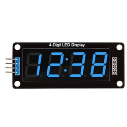 4 Digit Led Display Saat Modül TM1637 - Mavi - Thumbnail