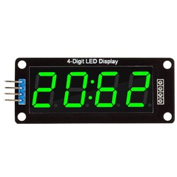 4 Digit Led Display Saat Modül TM1637 - Yeşil - Thumbnail