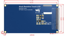 4 inç Rezistif Dokunmatik LCD 480 × 800 - 8080 Paralel Arayüz - Thumbnail