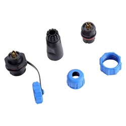 4 Pin IP68 12mm Su Geçirmez Konnektör Takım - Thumbnail