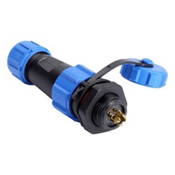 4 Pin IP68 12mm Su Geçirmez Konnektör Takım - Thumbnail