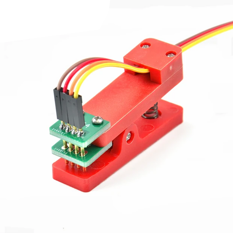  4 Pin Programlama Aparatı - 2.54mm Pogo Pin Yaylı Mandal Klips
