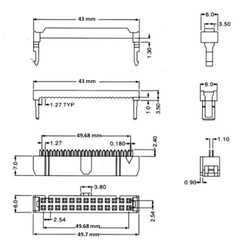 40 Pin IDC Konnektör Dişi FC-40P - Thumbnail