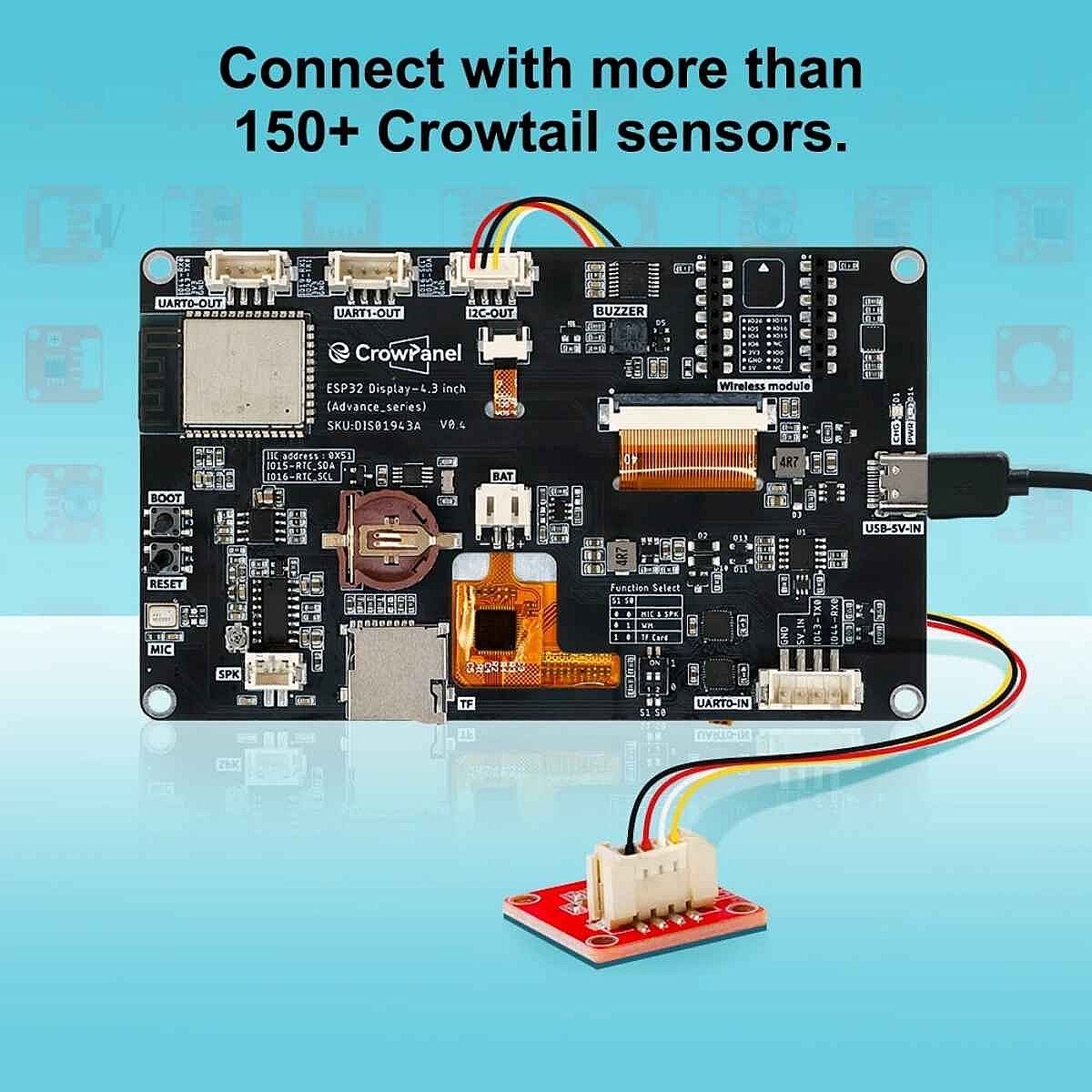 4.3 Inch HMI ESP32-S3 Wi-Fi Yapay Zeka Destekli 800x480 IPS Kapasitif Dokunmatik Ekran - 2