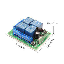 4 Kanal 10A 433 MHz Mini Alıcı Verici Set - Thumbnail