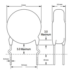 4.7nF 1000Vdc 20% Seramik Kondansatör 10mm - Thumbnail