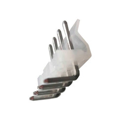 4'lü Tunik Konnektör - 3.96mm - Erkek - 90 Derece - Şeffaf - 4