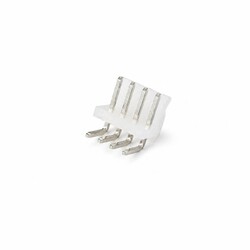 4'lü Tunik Konnektör - 3.96mm - Erkek - 90 Derece - Şeffaf
