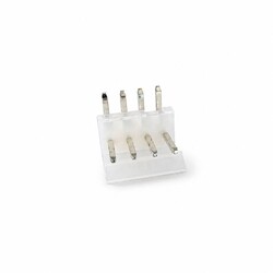 4'lü Tunik Konnektör - 3.96mm - Erkek - 90 Derece - Şeffaf - 3