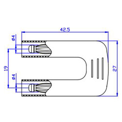 4mm U Tipi Banana Jak - Siyah - Thumbnail