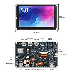 5 Inch HMI ESP32-S3 Wi-Fi Yapay Zeka Destekli 800x480 IPS Kapasitif Dokunmatik Ekran - 4