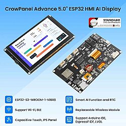 5 Inch HMI ESP32-S3 Wi-Fi Yapay Zeka Destekli 800x480 IPS Kapasitif Dokunmatik Ekran - 8