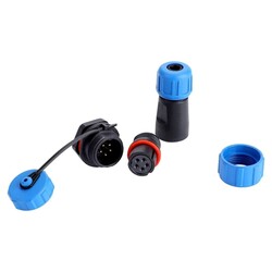 5 Pin IP68 12mm Su Geçirmez Konnektör Takım - Thumbnail