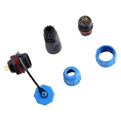 5 Pin IP68 12mm Su Geçirmez Konnektör Takım - 4